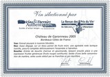 Vins et Terroirs Authentiques Chateau de Garonneau 2005