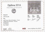 médailles argent 2016 EARL Roussille concours des vins Elle à table