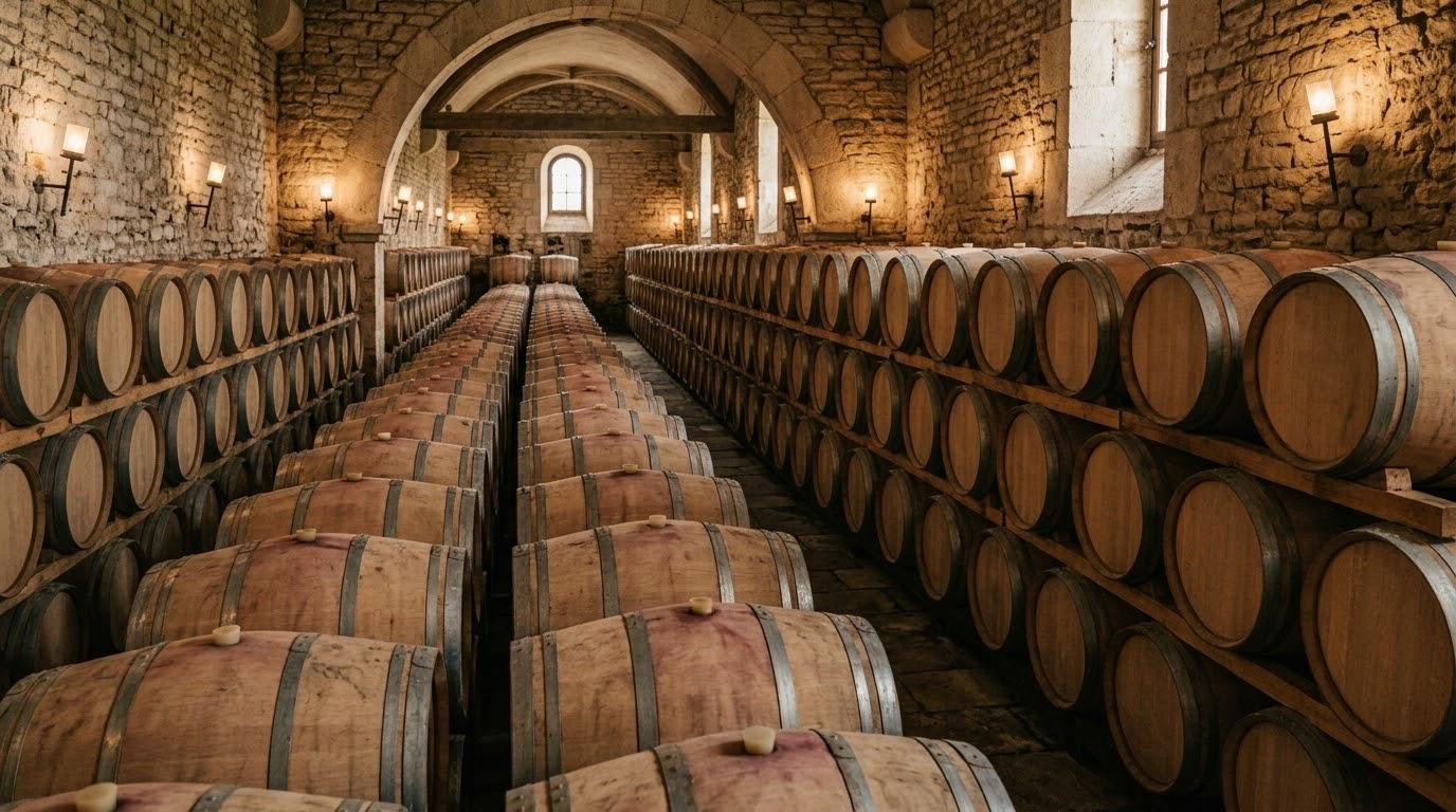 Chai à barriques du Château de Garonneau