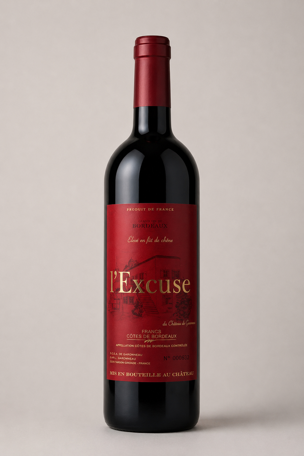 Bouteille l'Excuse, Château de Garonneau